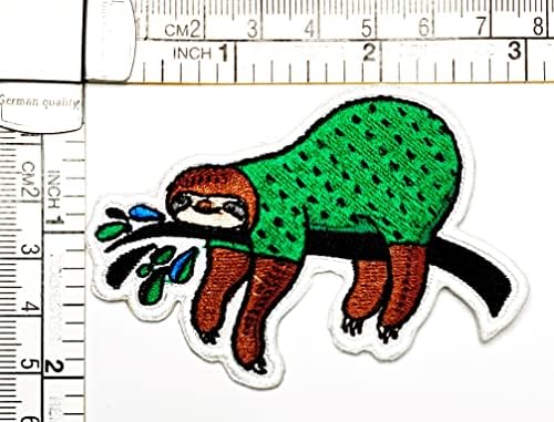 Kleenplus 2pcs. Preguiçosos preguiçosos desenhos animados de desenho animado adesivo de preguiça de artesanato de artesanato diy aplique bordado costurar ferro em manch