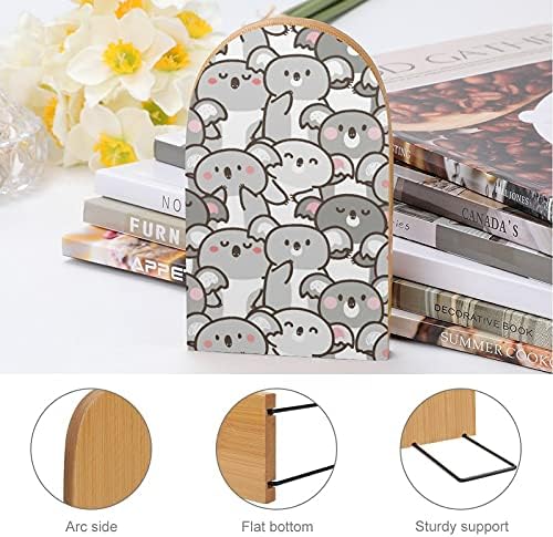 Livro de Koala inteligente termina para as prateleiras Hotors Bookends Holder para livros pesados ​​divisor Modern Decorative 1 par