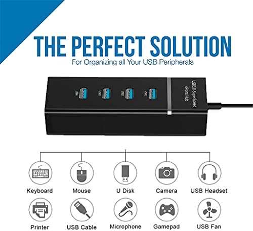 LMMDDP USB 3.0 Hub de alta velocidade Expander multi -USB para acessórios para laptop para computadores PC USB 3.0 Adaptador