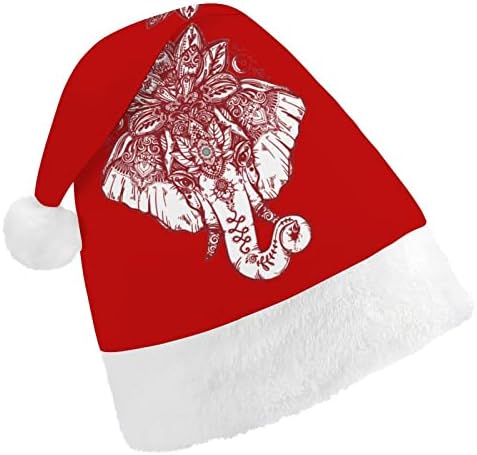 Elefante de ioga com lótus chapéu de natal chapéus de santa decorações de árvore de natal decoração de férias presentes