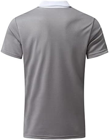 Dsodan Men Summer Golf Shirt Short Sleeve Stripe Patchwork Lapela V Camisetas de pescoço Relaxado Tops casuais de trabalho polo relaxados