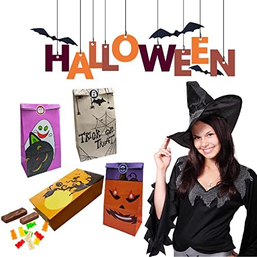 Halloween trata sacos para favores de festas, 32 PCs Halloween Goodie Bags para doces ou travessuras, presentes, doces,