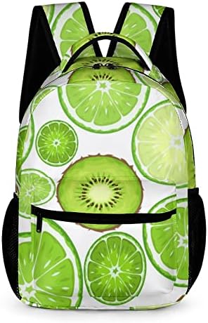 Mochila da escola Kiwi e Lime Fatias Backpack Backpack de ombro para viagens para viagens