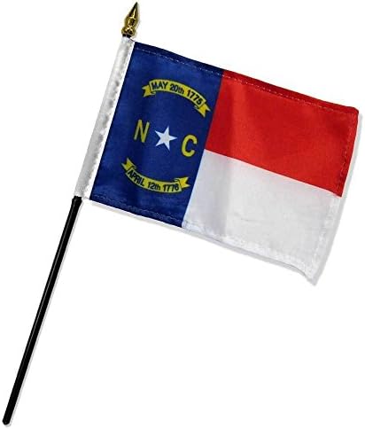 RFCO Carolina do Norte 4 x6 bandeira de bastão