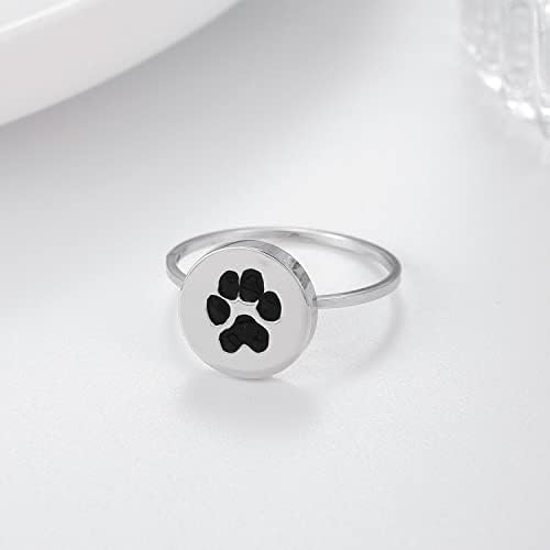 Longliter Dog Anel Personalizado Colar de impressão personalizado Colar de estimação em memória de cães Pet Memorial Jóias Memorial