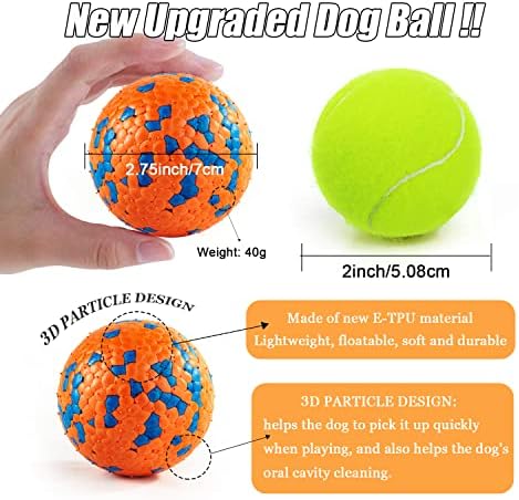 Dlder Balls Toys para mastigadores agressivos, bolas saltitantes flutuantes indestrutíveis para cães, bolas leves