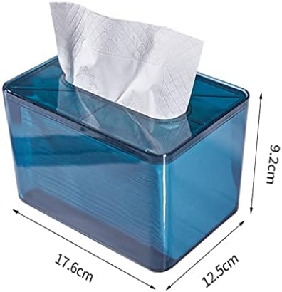 Dingzz transparente tricolor tissue paper caixa de armazenamento de armazenamento sala de estar guardanapo lenços de caixa organizador de casos