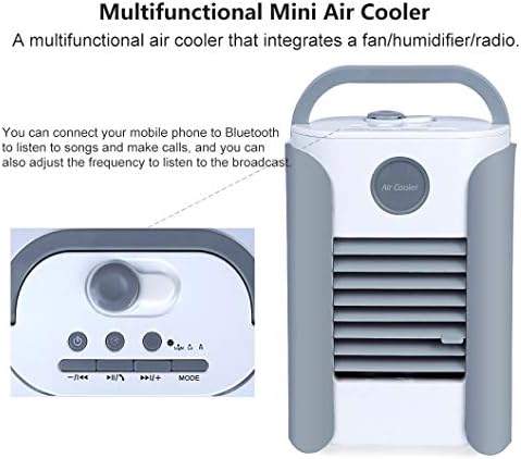 Liliang- Fã de resfriamento evaporativo por portátil de ar condicionado pessoal, evaporativo de desktop de desktop portátil mini ar condicionado do ventilador de ventilador de refrigerador de ar, conexão bluetooth, 3 velocidades/lqbzdpdx-86 bmzdl