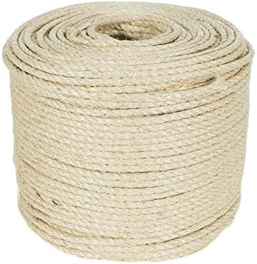 Golberg 3/8 de polegada corda de sisal - 50 pés - amigável para animais de estimação