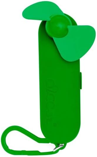 Ventilador do tamanho de bolso alimentado por bateria com moçante, verde
