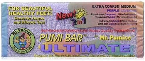 Sr. Pumice Ultimate Pumi Bar, Removedor de calos de 2 em 1, lavador de pedicure Stone & Ped Arquivo para pés e saltos lisos, grão