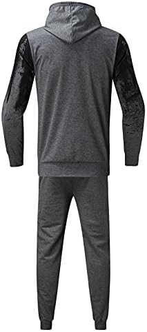 Macacões masculinos Hip Hop Men Autumn 2 peças TRACHAPAIXA CAPACO IMPRESSO LONGO LONGO LONGO DE PESCO