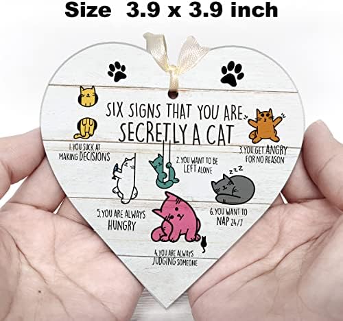Hoijaumai Cat Amante Presente Seis sinais de que você é secretamente um gato de madeira sinal de gato gato gato senhora