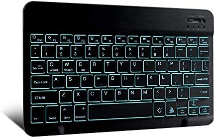 Teclado de onda de caixa compatível com o teclado Samsung Galaxy Tab Active4 Pro - Slimkeys Bluetooth Teclado - com luz de fundo,
