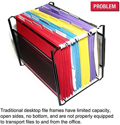 Ultimate Office Mesh Organizador de arquivos pendurados de malha completa com 10 pastas de arquivo suspensas de 10 devadia,