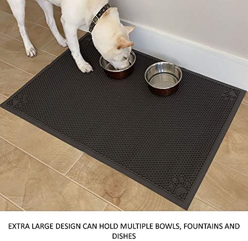 Ultra grande água impermeável, alimentação de água e tigela de alimentos que não deslizam, mantenha seu cão ou jantar de jantar limpo