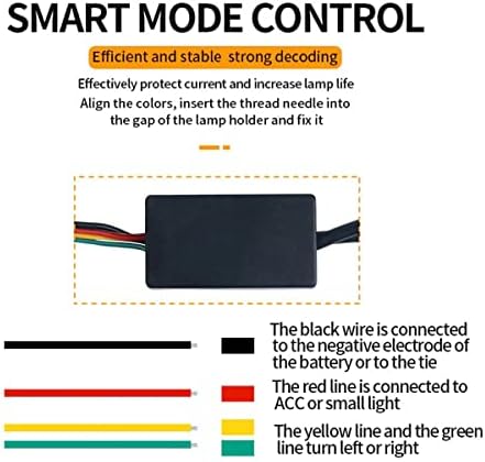 Tiras de interruptor LED drl de LED lapado 2x liderado pelo SoCal 2X 24 de 12 de 12V de luz de giro, RGB milhões de cores