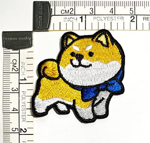 Kleenplus 2pcs. Corgi cachorro bordado adesivo de tecido desenho animado crianças crianças ferro em costura em lembranças patches de
