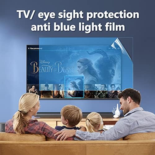 Kelunis 55 Protetor de tela de TV anti -brilho de 55, filme de filtro de monitor de luz Anti Blue Torne a luz suave proteja seus olhos para Sharp, Sony, Samsung, LG