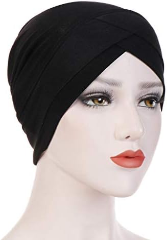 Chapeiro do cabelo feminino Wrap Hat Women Mulheres Muslim Turbow Hatbow lantejas de cabeceira de cabeceira capa de lenço de cabeça