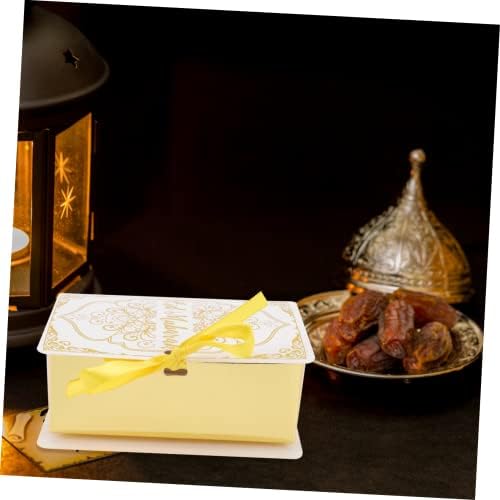 Caixas de Bestoyard 10pcs Caixa de doces Eid Presentes muçulmanos Bride Gift Bag Recectadores para alimentos Eid Mubarak Box Boxes de
