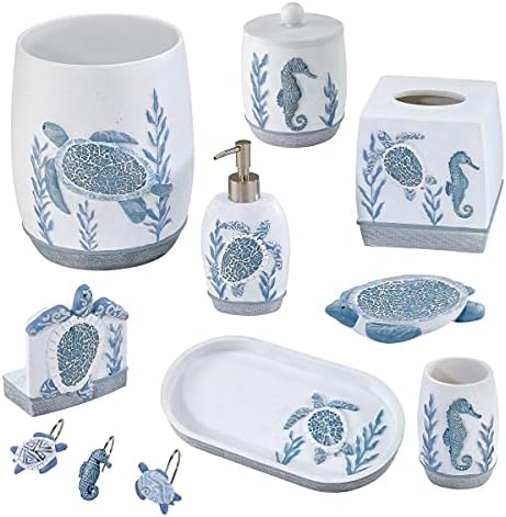 Avanti Linens - Capa da caixa de lenços de papel, acessórios decorativos de banheiro, decoração de casa inspirada em Sealife