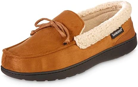 Isotoner Men's Recycled Recycled Memory Foam Microsuede Vincent Eco Comfort Mocassin Slippers