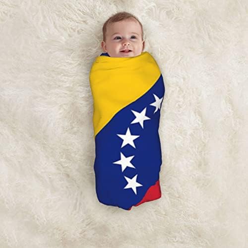 Blanta de bebê de bandeira da Venezuela Recebendo cobertor para capa de swaddle para recém -nascidos