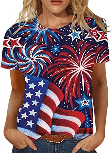 American Flag Impresso Camise
