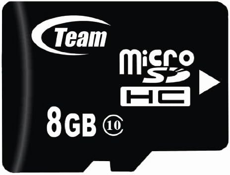 8GB CLASSE 10 MICROSDHC Equipe de alta velocidade 20 MB/SEC CARTÃO DE MEMÓRIA. Blazing Card Fast para LG InVision CG630 KF750 KM380. Um adaptador USB de alta velocidade gratuito está incluído. Vem com.