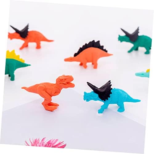 STOBOK 16PCS Dinosaur Eraser Kids Lápis 3D Toys Eraser Escola Erasers Erasers Erasers Animais A borrachas Adoráveis