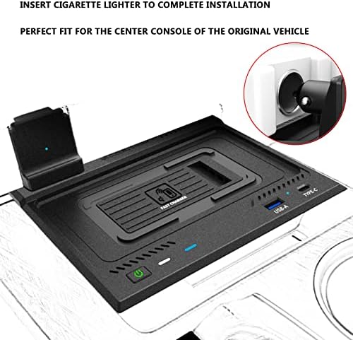 Kzicwn New Wireless Car Charger, Center Console Charging Bandey para Toyota Camry 2018 2019 2020 2021 2022,15W Fast