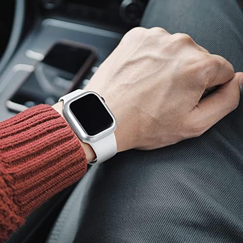 Compatível com genina com Apple Watch 7 Case 41mm, quadro de proteção contra pára -choques Hard PC Compatível para Iwatch Série 7