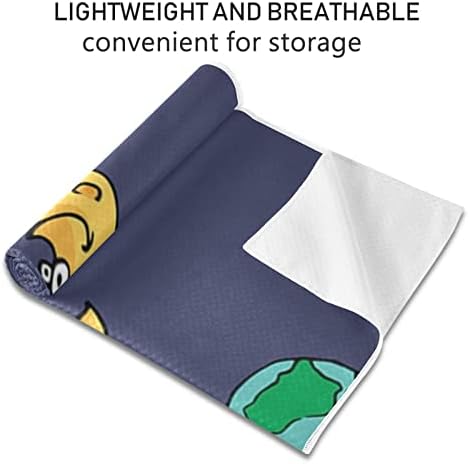Aunstern Yoga Blanket Outer-Space-Kitty-Cat-Ufo Towel Yoga Mat Toalha
