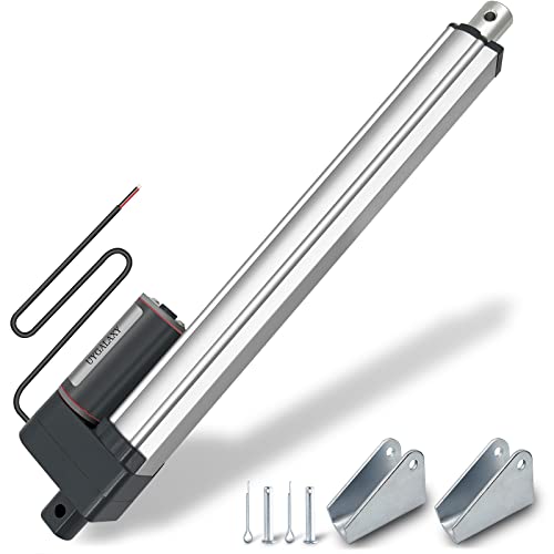 Atuador linear de Uygalaxy com suporte de montagem, DC12V 900N IP65 Impermeável 12mm/s Motor de ruído baixo e silencioso para galinheiro de galinheiro de galinheiro elétrico Reclinner