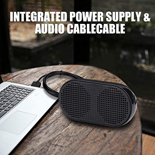 Palestrante Weiyirot Wired, alto -falante USB, Audio Heavy Bass Mini Black Dual Speaker para Notebook PC Laptop