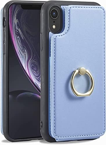 Eidkgd XD Designs estojo para iPhone 14/14 Plus/14 Pro/14 Pro Max, estojo de carteira com porta -toque de cartão, capa à prova de choques do slot de cartolina, tampa de telefone para pára -choques bloqueando RFID TPU, azul, 14 Pro 6,1 (C C.