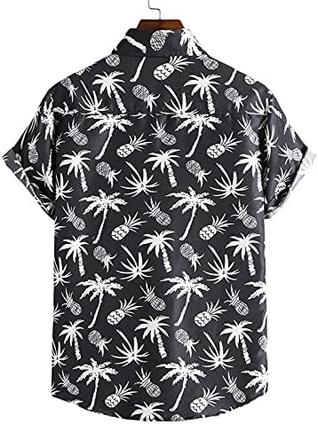 Camisas havaianas masculinas Manga curta Tropical Aloha camisa casual Button Down Down Destas da praia Tops