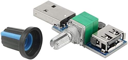 Controlador de velocidade do ventilador USB, DC 5V Mini Governador de Fan USB DC 4-12V a 2,5-8V 5W Regulador Speed ​​Control
