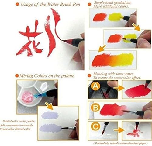 Floyinm 48/72 Color Watercolor Brush Pen Art Marker Painter de feltro Pintor de escova macia Pen para colorir caneta para