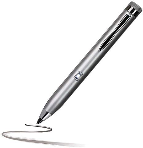 Navitech Silver Mini Fine Point Digital Active Stylus Pen compatível com o Asus ZenBook 13 UX 333