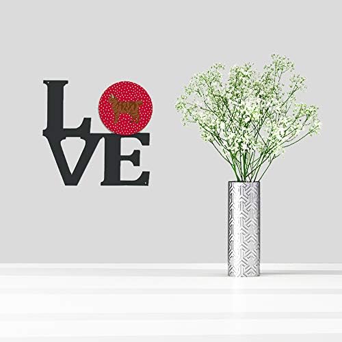 Tesouros de Caroline CK5545walv American Bobtail 2 Cat Love Metal Wall Artwork Love, Red,