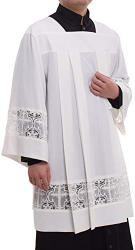Abençoe a vestimenta de renda plissada católica