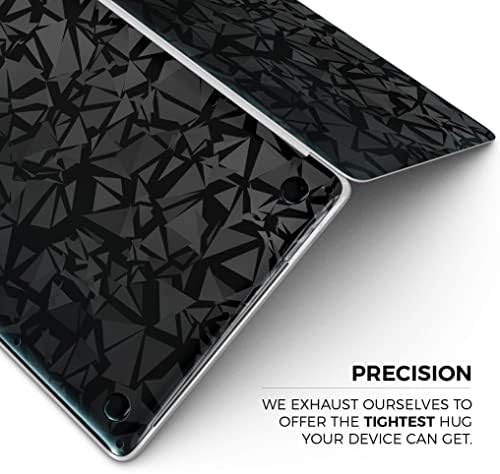 Design Skinz Black Polygon Black Polybod Wrap resistente a arranhões resistentes à pele Compatível com MacBook 16 Pro M1