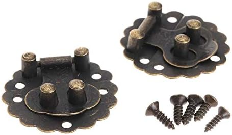Segurança Hasp Lock 10pcs 30mm Antigo cadeado de bronze hasp trava para jóias caixa de madeira com parafusos retrô hardware