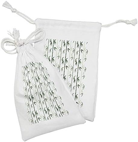 Conjunto de bolsas de tecido de bambu lunarable de bambu de 2, padrão de feng shui spa spa de design de feng shui design de natureza,