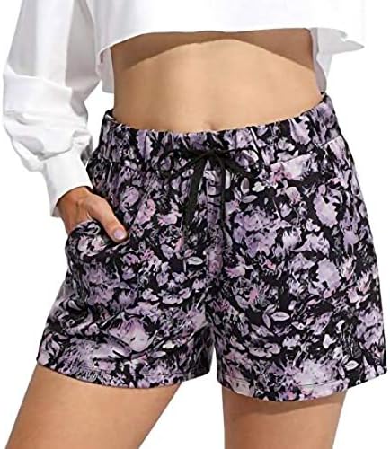 Shorts casuais para mulheres lounge de verão confortável shorts de praia de coloração pura