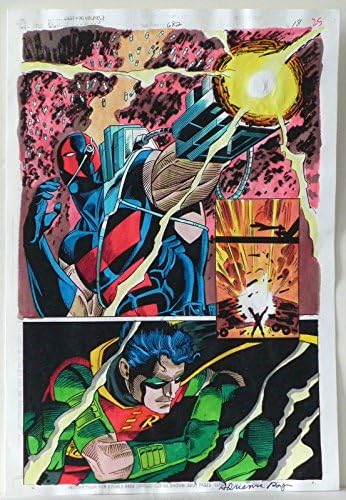 Detetive Comics 682 Page 18 Batman Color Comic Production Art assinado Roy com CoA