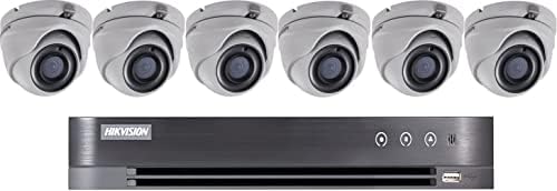 Hikvision T7208U2TA6 kits de vigilância turbohd; Inclua: DVR DS-7208HUI-K2-2TB com HDD pré-instalado de 2 TB e Turbohd DS-2CE56H0T-ITMF Câmeras de torre