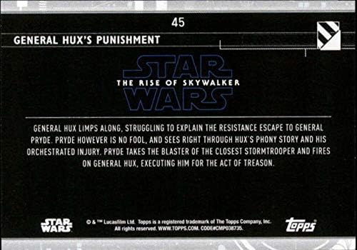 2020 Topps Star Wars The Rise of Skywalker Série 245 Cartão de comércio de punição do general Hux